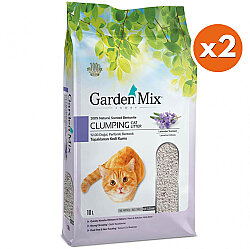 Garden Mix İnce Taneli Topaklaşan Lavantalı Doğal Kedi Kumu 10 Lt x 2 Adet - Garden Mix