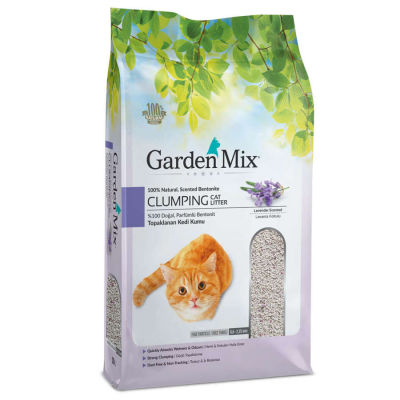 Garden Mix İnce Taneli Topaklaşan Lavantalı Doğal Kedi Kumu 5 Lt