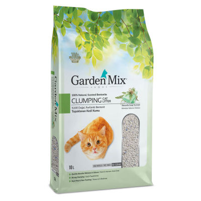 Garden Mix İnce Taneli Topaklaşan Marsilya Sabunlu Doğal Kedi Kumu 10 Lt