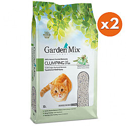 Garden Mix İnce Taneli Topaklaşan Marsilya Sabunlu Doğal Kedi Kumu 10 Lt x 2 Adet - Garden Mix