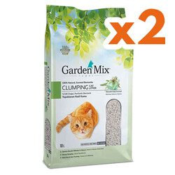 Garden Mix - Garden Mix İnce Taneli Topaklaşan Marsilya Sabunlu Doğal Kedi Kumu 10 Lt x 2 Adet