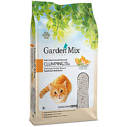Garden Mix İnce Taneli Topaklaşan Portakallı Doğal Kedi Kumu 10 Lt - Garden Mix