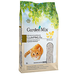 Garden Mix Kalın Taneli Bebek Pudralı Topaklaşan Kedi Kumu 10 Lt - Garden Mix