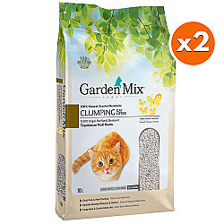 Garden Mix Kalın Taneli Bebek Pudralı Topaklaşan Kedi Kumu 10 Lt x 2 Adet - Garden Mix