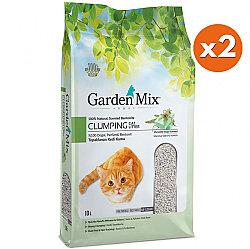 Garden Mix Kalın Taneli Topaklaşan Marsilya Sabunlu Doğal Kedi Kumu 10 Lt x 2 Adet - Garden Mix