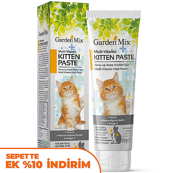 Garden Mix Kitten Yavru ve Anne Kedi İçin Multivitamin Macun 100 Gr - 1