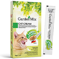Garden Mix Kuzu Kedi Otlu Ek Besin ve Kedi Ödül Kreması (5 x 15 Gr) - Garden Mix