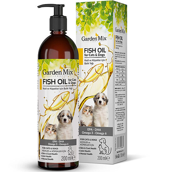 Garden Mix Kedi ve Köpek Somon Yağı 200 ML - 1