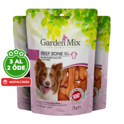 Garden Mix Kemik Şekilli Dana Etli Köpek Ödülü 75 Gr - 3 Al 2 Öde - 1