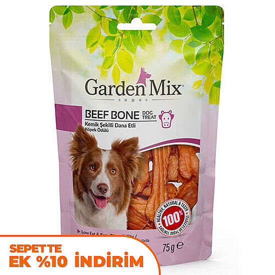 Garden Mix Kemik Şekilli Dana Etli Köpek Ödülü 75 Gr - 1