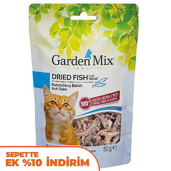 Garden Mix Dried Fish Kurutulmuş Balıklı Kedi Ödülü 60 Gr - 1