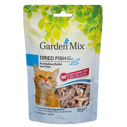 Garden Mix - Garden Mix Dried Fish Kurutulmuş Balıklı Kedi Ödülü 60 Gr