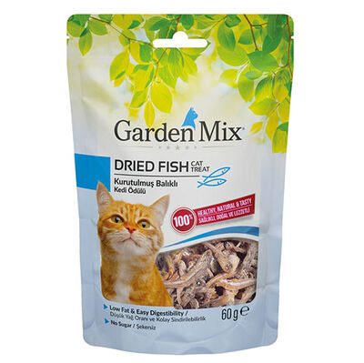 Garden Mix Dried Fish Kurutulmuş Balıklı Kedi Ödülü 60 Gr
