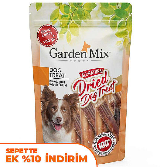 Garden Mix Kurutulmuş Dana Kamışı Köpek Ödülü 100 Gr - 1