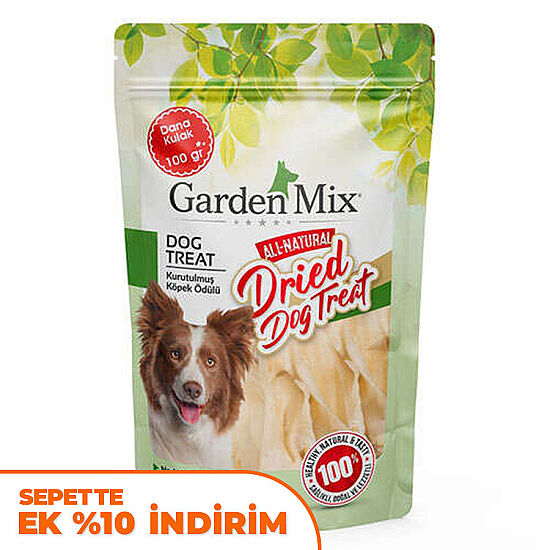 Garden Mix Kurutulmuş Dana Kulak Köpek Ödülü 100 Gr - 1