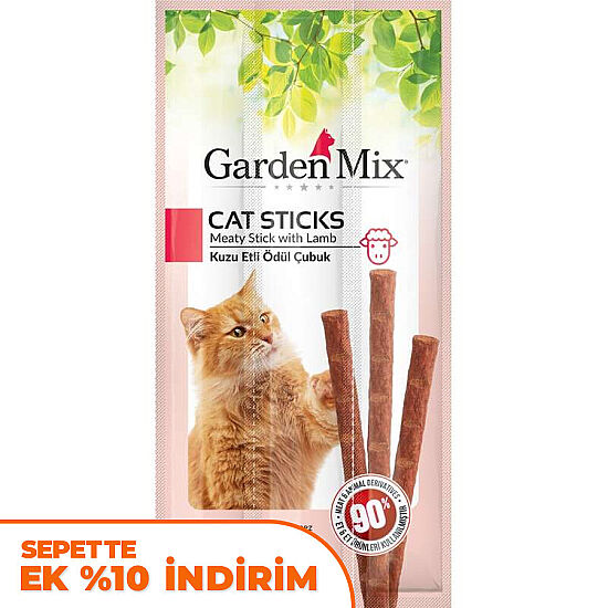 Garden Mix Kuzu Etli Tahılsız Kedi Stick Ödül 3x5 Gr - 1