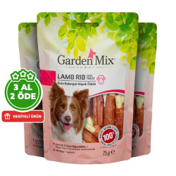 Garden Mix Kuzu Kaburgalı Köpek Ödülü 75 Gr - 3 Al 2 Öde - Garden Mix
