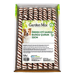 Garden Mix Ördek Sargılı Burgu Çubuk Köpek Ödülü 1,5 Kg - 22 Cm - 2