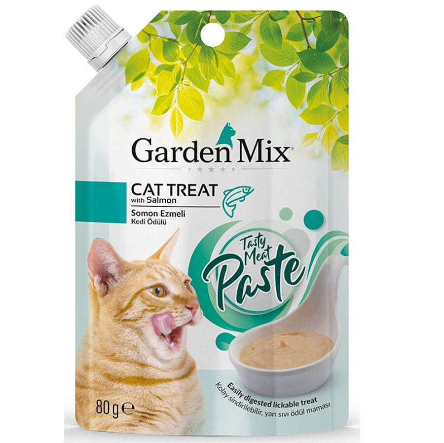 Garden Mix Paste Somonlu Ezmeli Sıvı Kedi Ödülü 80 Gr