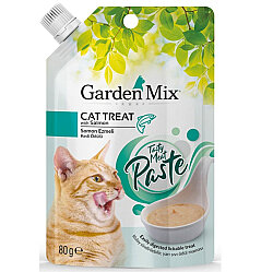 Garden Mix Paste Somonlu Ezmeli Sıvı Kedi Ödülü 80 Gr - Garden Mix