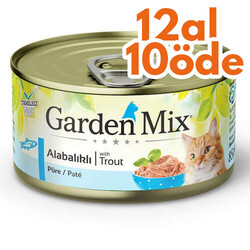 Garden Mix - Garden Mix Pate Tahılsız Alabalıklı Kedi Konservesi 85 Gr - 12 Al 10 Öde