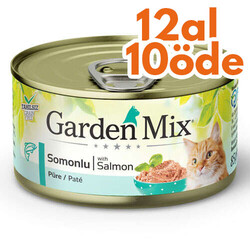 Garden Mix Pate Tahılsız Somonlu Kedi Konservesi 85 Gr - 12 Al 10 Öde - Garden Mix