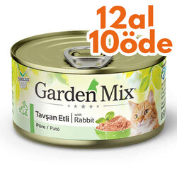Garden Mix Pate Tahılsız Tavşan Etli Kedi Konservesi 85 Gr - 12 Al 10 Öde - Garden Mix