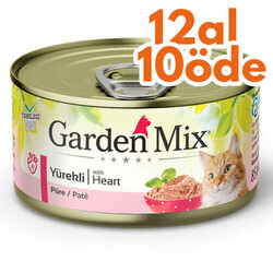 Garden Mix - Garden Mix Pate Tahılsız Yürekli Kedi Konservesi 85 Gr - 12 Al 10 Öde