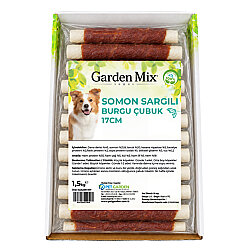 Garden Mix Somon Sargılı Burgu Çubuk Köpek Ödülü 1,5 Kg - 17 Cm - 2