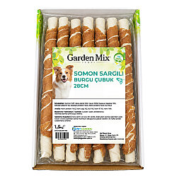 Garden Mix Somon Sargılı Burgu Çubuk Köpek Ödülü 1,5 Kg - 28 Cm - 2