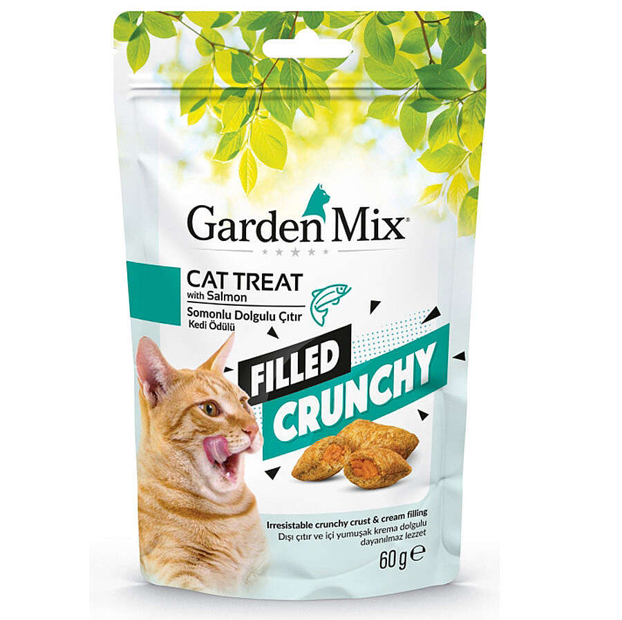 Garden Mix Somonlu İçi Dolgulu Kedi Ödülü 60 Gr