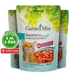 Garden Mix Somonlu Stick Kedi Ödülü 60 Gr - 3 Al 2 Öde - Garden Mix
