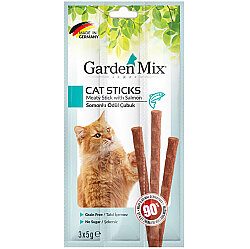 Garden Mix Somonlu Tahılsız Kedi Stick Ödül 3x5 Gr - Garden Mix