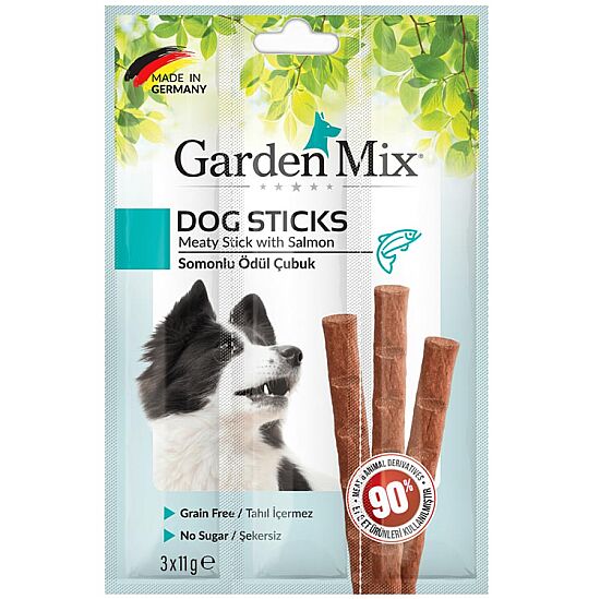 Garden Mix Somonlu Tahılsız Köpek Stick Ödül 3x11 Gr - 1