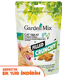 Garden Mix Somonlu ve Ördekli İçi Dolgulu Kedi Ödülü 100 Gr - Garden Mix