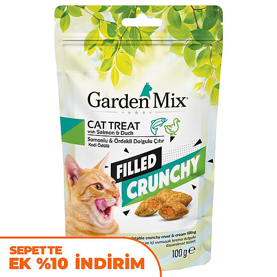 Garden Mix Somonlu ve Ördekli İçi Dolgulu Kedi Ödülü 100 Gr - 1