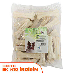 Garden Mix Sütlü Deri Kemik 10 Cm - 40 - 45 Gr - 20 li Paket - Garden Mix