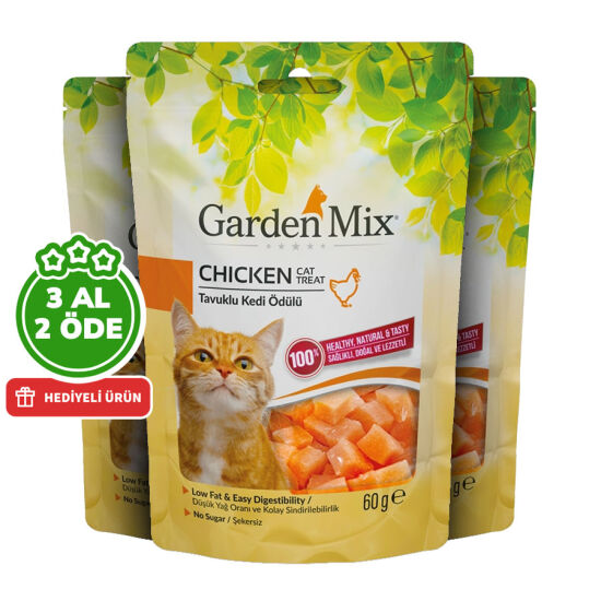 Garden Mix Tavuk Etli Kedi Ödülü 60 Gr - 3 Al 2 Öde - 1