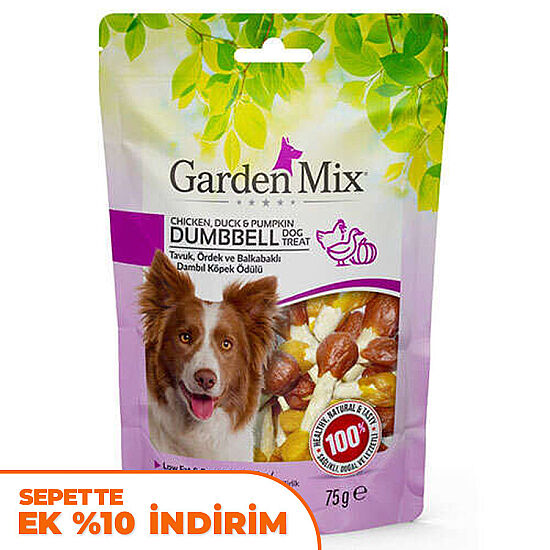 Garden Mix Tavuk Ördek ve Balkabaklı Dambıl Köpek Ödülü 75 Gr - 1