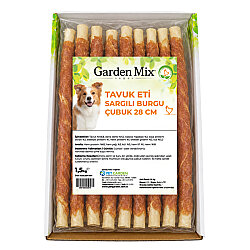 Garden Mix Tavuk Sargılı Burgu Çubuk Köpek Ödülü 1,5 Kg - 28 Cm - 2