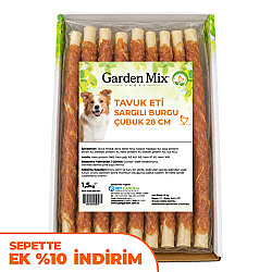 Garden Mix Tavuk Sargılı Burgu Çubuk Köpek Ödülü 1,5 Kg - 28 Cm - Garden Mix