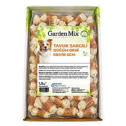 Garden Mix Tavuk Sargılı Düğüm Deri Kemik Köpek Ödülü 1,5 Kg - 6 Cm - 2