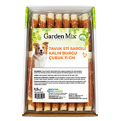 Garden Mix Tavuk Sargılı Kalın Burgu Çubuk Köpek Ödülü 1,5 Kg - 11 Cm - 2