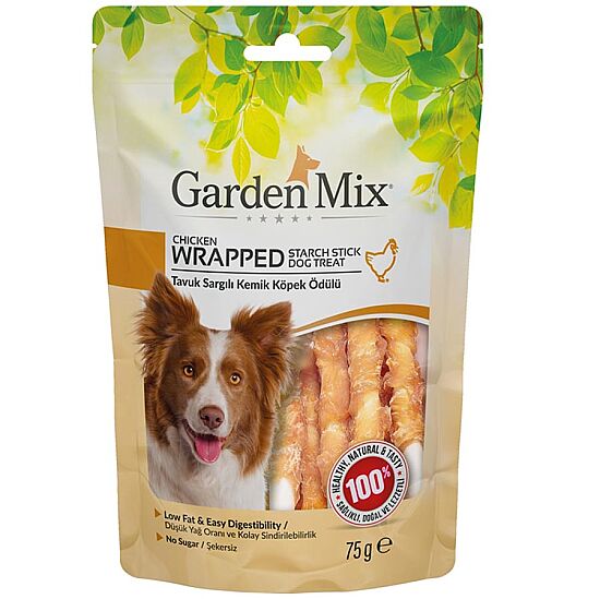 Garden Mix Tavuk Sargılı Kemik Köpek Ödülü 75 Gr - 1