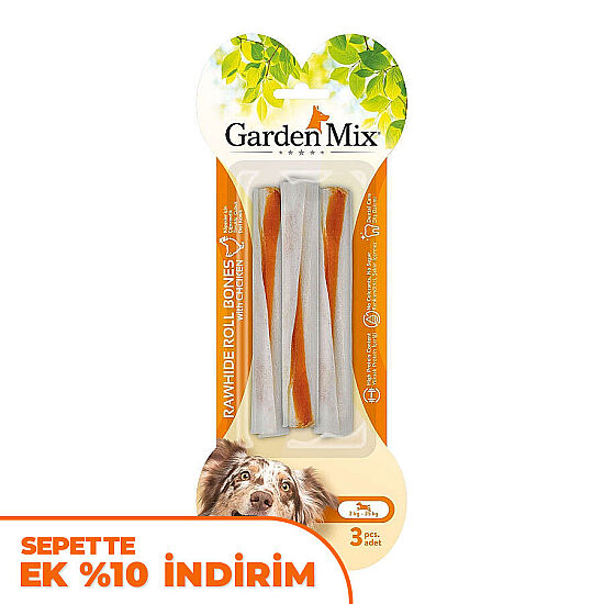 Garden Mix Tavuklu Çubuk Kemik 3lü 15 Cm 90 Gr - 1