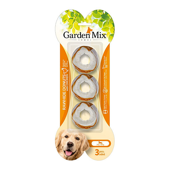 Garden Mix Tavuklu Donut Kemik 3lü 6.3 Cm 120 Gr - 1