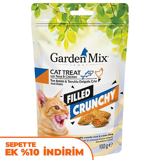 Garden Mix Ton Balıklı ve Tavuklu İçi Dolgulu Kedi Ödülü 100 Gr - 1