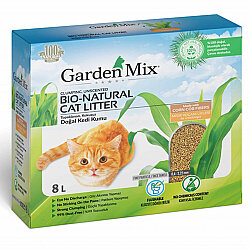 Garden Mix Bio Natural Topaklanan Mısır Lifli Kedi Kumu 8 Lt - Garden Mix