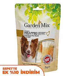 Garden Mix Wrapped Tavuk Sargılı Pres Kemik Köpek Ödülü 75 Gr - Garden Mix