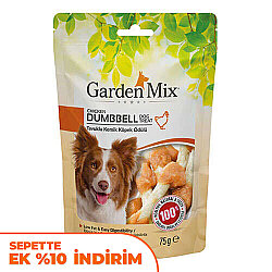 Garden Mix Dumbbell Tavuk Etli Kemik Köpek Ödülü 75 Gr - Garden Mix